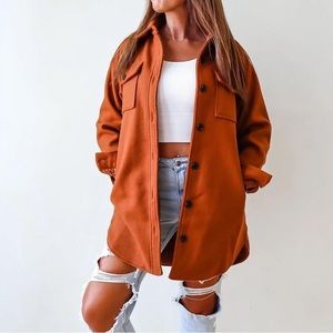 Rust colored Shacket size medium - oversized